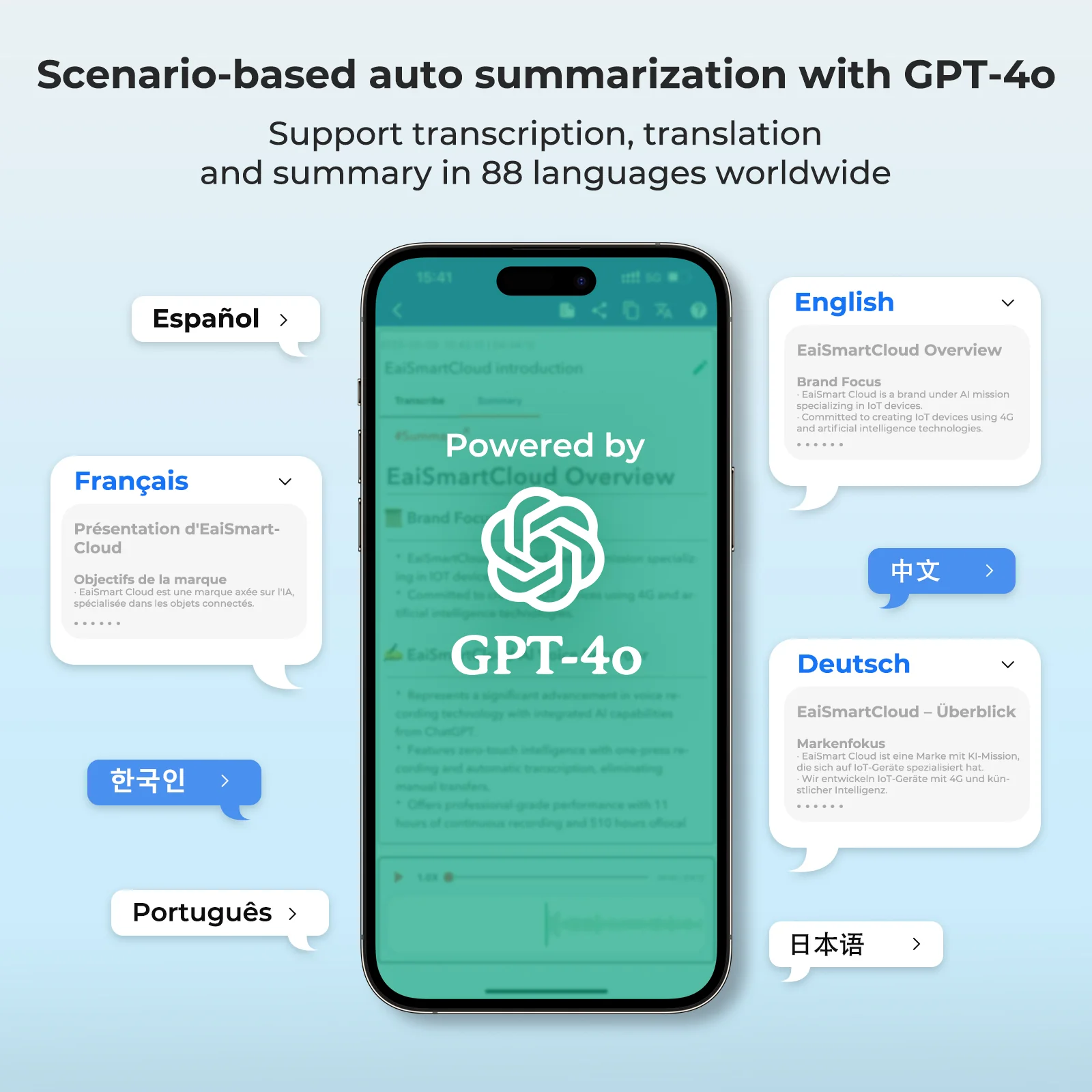 4G AI Voice Recorder with App Control, GPT-4.1 Transcription,  88 Languages - Image 4